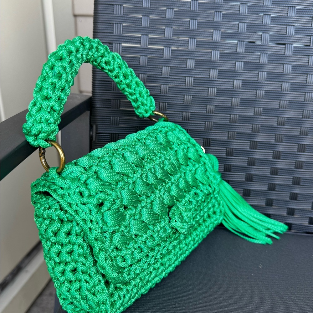 Green Handwoven Women's Bag